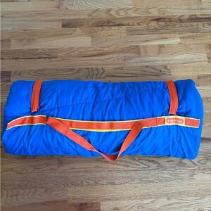 Vintage Fisher-Price Overnighter Sleeping Bag Blue Yellow 1987 - Pocket Storage